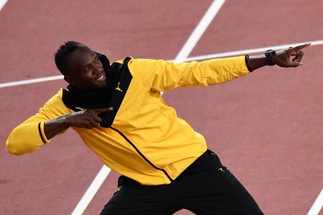 Klasszikus Usain Bolt-póz (Fotó: AFP)