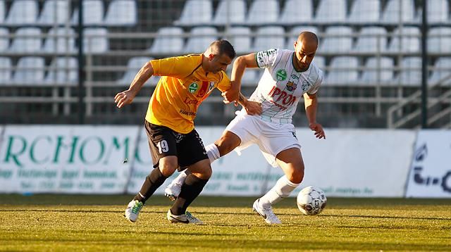 Kenesei Krisztián (balra) fontos Lombard-gólt lőtt a hajrában (Fotó: Meder István)