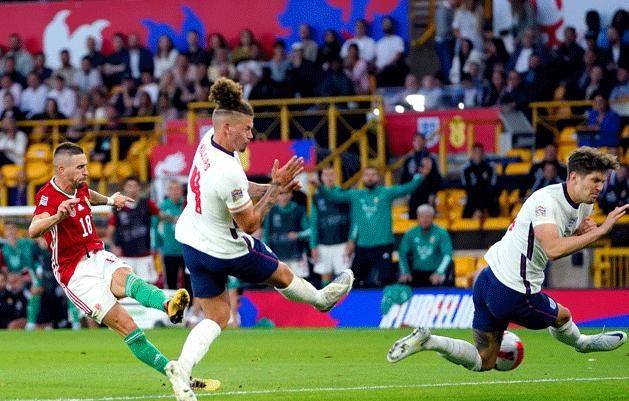 Zsolt Nagy scored one of the most beautiful goals of 2022, kicking the ball into the back of the net against England in Wolverhampton (Photo: Imago Images)
