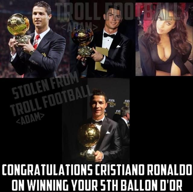 Cristiano Ronaldo átvette ötödik Aranylabdáját…
