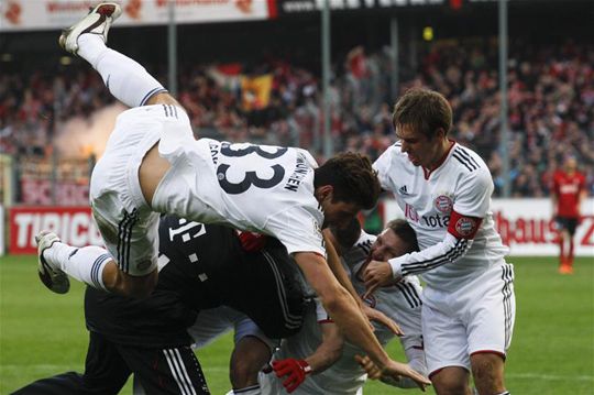 Öröm felsőfokon: a hajrában nyert a Bayern München a Freiburg ellen (Fotó: Action Images)