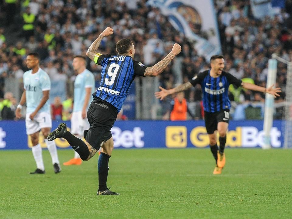 Inter-öröm, Lazio-bánat: hihetetlen meccsen vívta ki a BL-indulást a milánói együttes (Fotó: AFP)