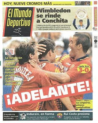 Az El Mundo másnapi címlapja: Előre!