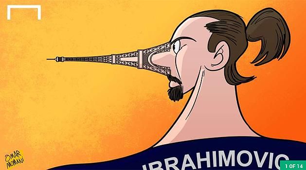 Omar Momani újabb zseniális karikatúrája (Fotó: goal.com)