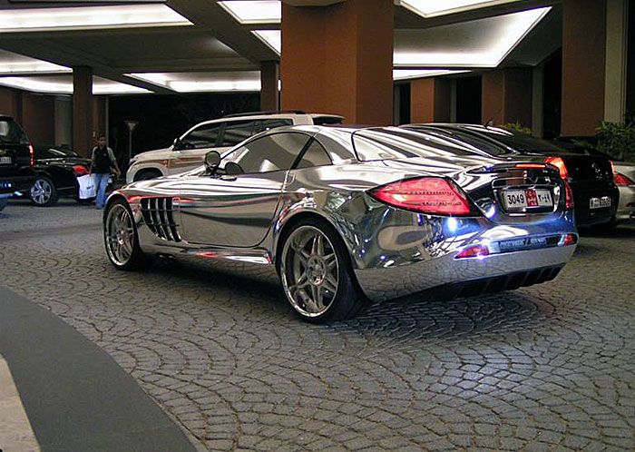 A fehérarany Mercedes Benz Brabus SLR McLaren (Fotó: exoticsonroad.com)