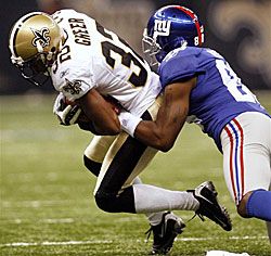 Manning passzait Jabari Greer, 
a Saints védője is éberen figyeli majd