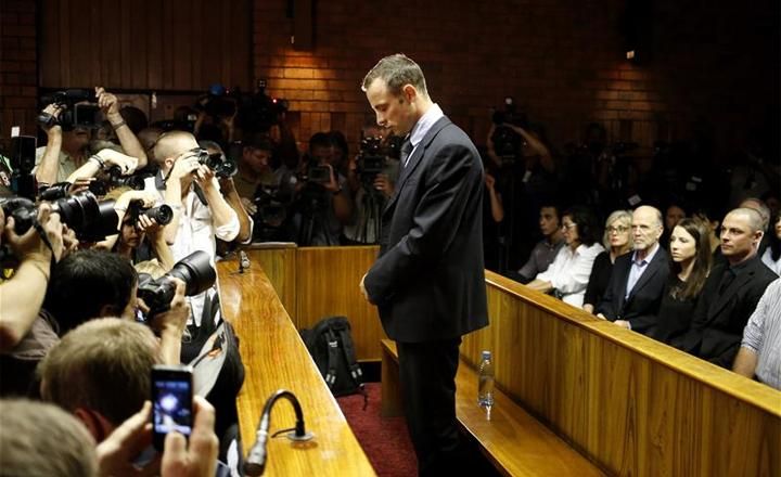 Oscar Pistorius a bírósági meghallgatásán sem látszott önfeledtnek (Fotó: Action Images)