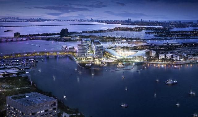 Beckham klubjának stadionja Miami kikötőjének egy új látványossága lehet... (Fotó: Daily Mail)