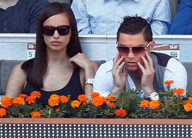 Cristiano Ronaldo és Irina nem zavartatta magát a madridi lelátón (Fotó: Reuters)