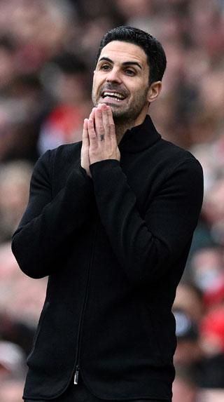 Arteta tudja, az Arsenalnak sokba kerülhet még ez a vereség… (Fotó: AFP)