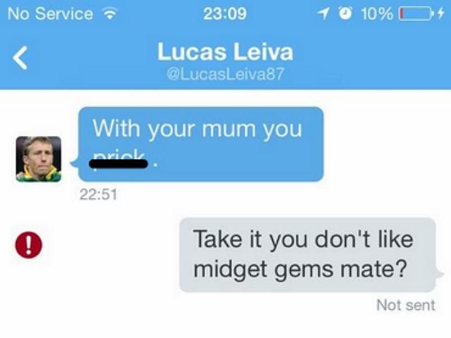 Lucas nehezen viselte a beszólást (Fotó: metro.co.uk)