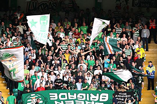 A Celticet Udinébe is szépszámú szurkolósereg kíséri el (Fotó: Action Images)