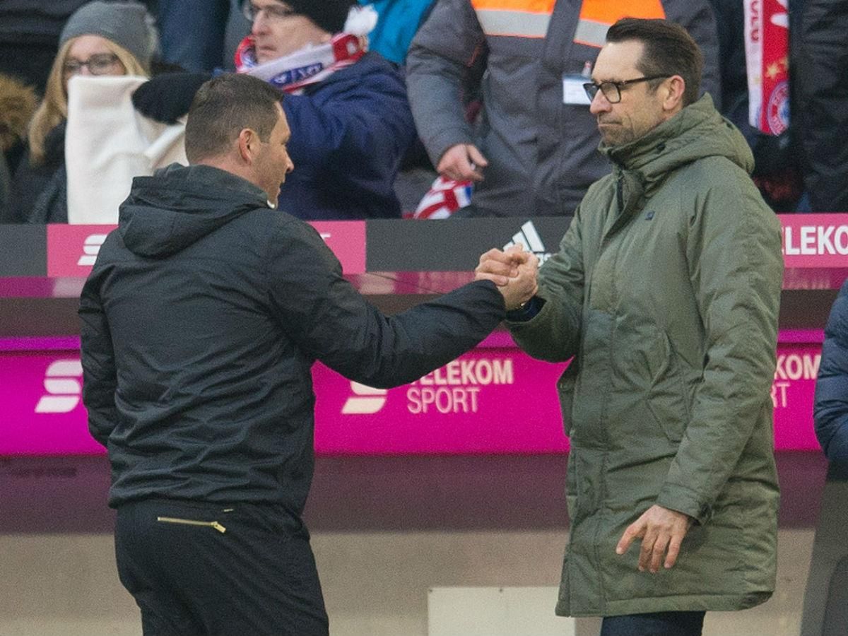 Dárdai és Preetz a Bayern elleni tavaly februári bajnoki mérkőzésen (Fotó: AFP)
