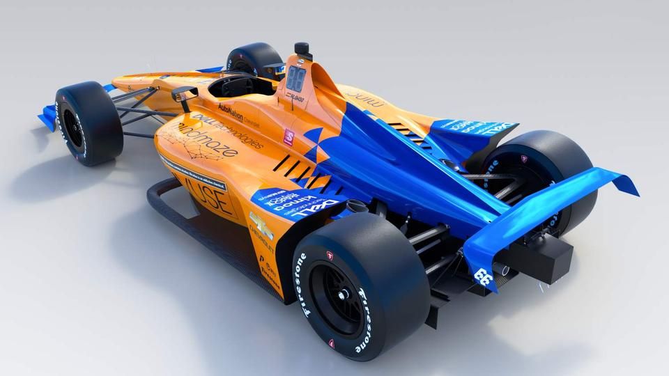 Alonso ezzel az autóval indul 2019-ben az Indy 500-on – hátulról (Fotó: mclaren.com)