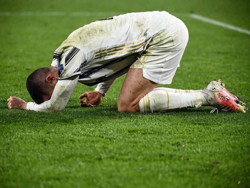 Cristiano Ronaldo ismét elesett a Juventusszal (Fotó: AFP)