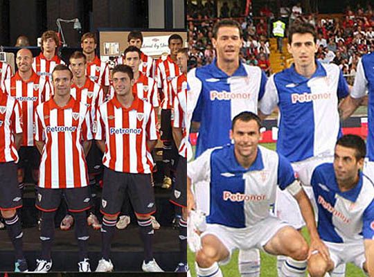 Az Athletic Bilbao hazai és idegenbeli meze