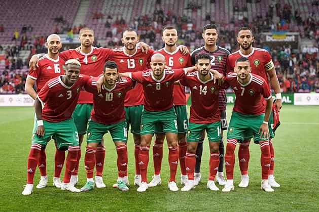 A marokkói válogatott (Fotó: AFP)