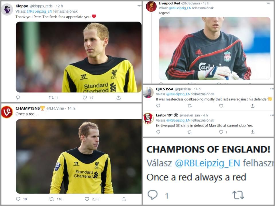Néhány Gulácsit éltető hozzászólás az RB Leipzig Twitter-bejegyzése alól