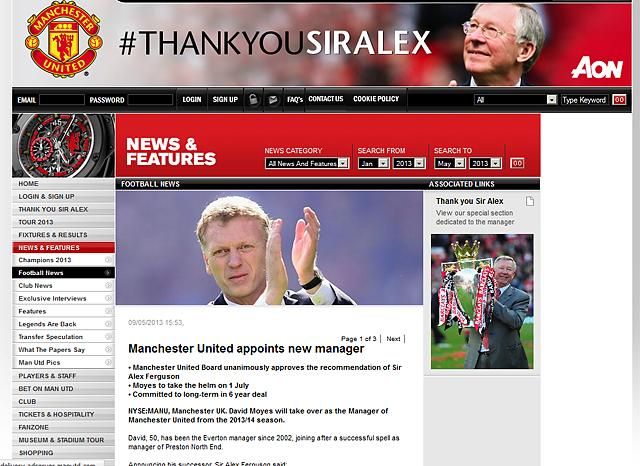 A manchesteri klub honlapjának munkatársai új élménnyel gazdagodtak: új menedzser érkezését jelenthették be