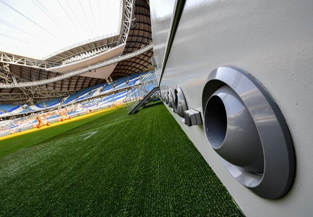 Az első arab földön rendezendő világbajnokság újítása a stadionok levegőjét hűtő rendszer (Fotó: AFP)
