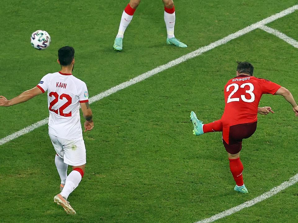 Shaqiri első gólja (Fotó: AFP)
