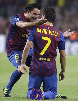 Xavi és Villa jövőre ismét csapattársak lehetnek (Fotó: Reuters, archív)