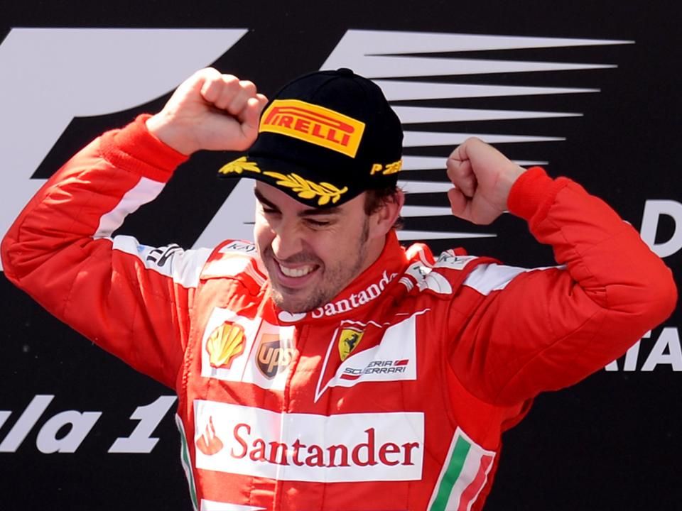 Alonso máig utolsó F1-es győzelme (Fotó: AFP)