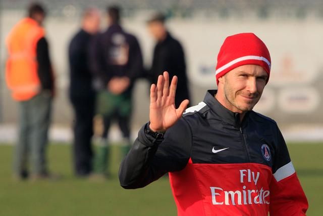 Beckham először tréningezett új csapattársaival (Fotó: Reuters)