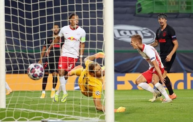 Az RB Leipzig a 2019–2020-as évadban – az Atlético Madridon át – elődöntőbe jutott a Bajnokok Ligájában (Fotó: AFP)