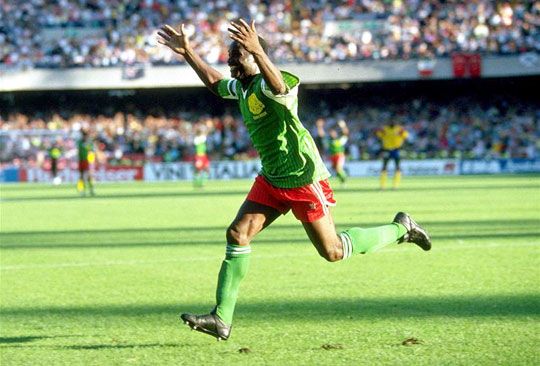 Milla gólöröme az 1990-es vb-n Kolumbia ellen (Fotó: Action Images)