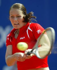 Mandula Petra nôi párosban egyebek mellett az Australian Open elôdöntôjébe is bejutott a 2003-as esztendôben (Fotó: Árvai Károly)