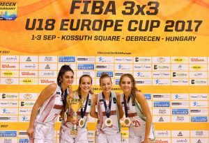 A tavalyi 3x3-as Európa-bajnok leánycsapat Forrás: FIBA