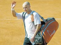 Andre Agassi nem gondolta volna, hogy ilyen korán búcsút vesz római rajongóitól