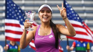 September 8, 2019 - 2019 US Open Junior Girls' Singles Champion Maria Camila Osorio Serrano. (Photo by Garrett Ellwood/USTA)