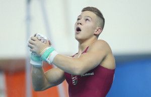 Balázs Krisztián nyújtón szerzett ifjúsági Eb-aranyat Fotó: Thomas Schreyer/European Gymnatics