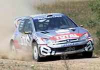 Az ifjabb Tóth János, Tóth Imre, Peugeot 206 WRC trió újabb bajnoki címet szerzett (Fotó: Meggyesi Bálint)