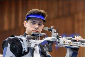 A 2000-es születésű Pekler Zalán az ifjúsági olimpiát már megjárta, most a felnőttek között állna lőtábla elé FORRÁS: NICOLO ZANGIROLAMI