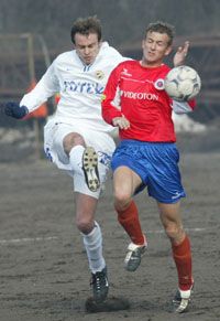 Róth Ferenc (jobbra) reméli, hogy hamarosan bekerülhet az Újpest kezdôcsapatába (Fotó: Németh Ferenc)