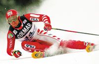 A huszonnégy éves Davide Simoncellinek (képünkön) még Alberto Tomba is gratulált Alta Badiában