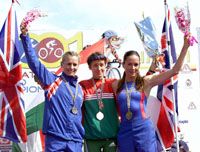 A tavalyi érmesek közül csak Csomor Erika (középen) állhatott ismét dobogóra (Fotó: AFP)