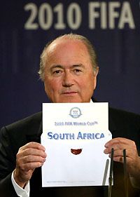 Blatter és a boríték: Dél-Afrika! Blatter és a boríték: Dél-Afrika!