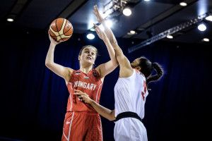 Hatalmas csatában nyertek Völgyi Péter lányai Japán ellen (pirosban Tóth Franka) Forrás: FIBA