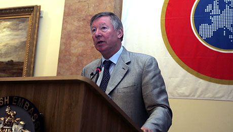 Sir Alex Ferguson arról is beszélt az elôadása során, hogyan lett szuperklub a Manchester United (A fotógalériához kattintson a képre!)