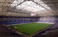 A döntő helyszíne, a gelsenkircheni Arena AufSchalke (Fotó: Empics)