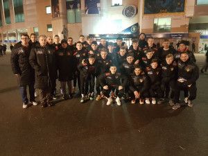 A kispesti fiatalok a Stamford Bridge-en a Chelsea–Arsenal mérjőtést is megtekinthették londoni látogatásuk során Fotó: Honvéd-MFA