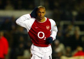 Bergkamp után Henry (képünkön) is megszerezte a századik gólját az Arsenalban