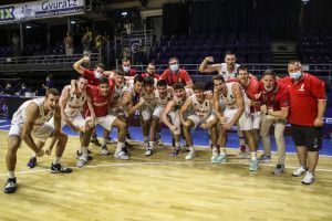 Kovács Adrián csapata 55 pontos különbséggel verte az észak-macedónokat az elődöntőben Fotó: Tóth Zsombor / FIBA.Basketball
