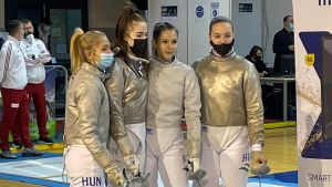 Balról: Beviz Dorottya, Keszei Kíra, Szűcs Luca és Battai Sugár Forrás: hunfencing.hu