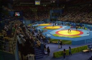 A helyszín az athéni olimpia birkózóversenyeinek is otthont adó Ano Lioszia-sportcsarnok Forrás: UWW
