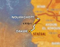 17. nap, Nuáksut&#8211;Dakar (január 17.)Összekötô szakasz: 70 km, speciálszakasz: 210 km, összekötô szakasz: 395 km